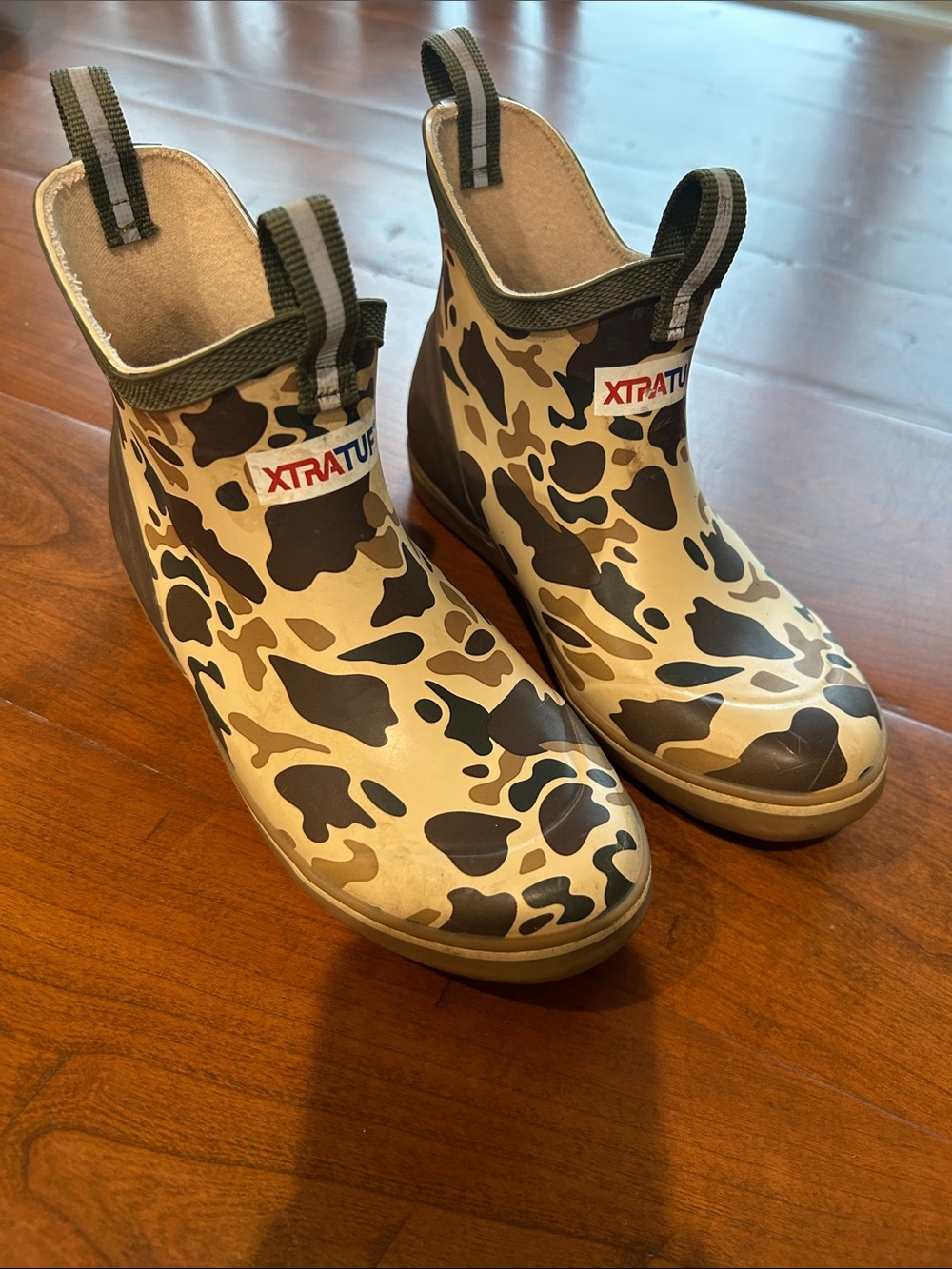 XTRATUF Kids' Camo Rain & Snow Boots in Tan and Brown